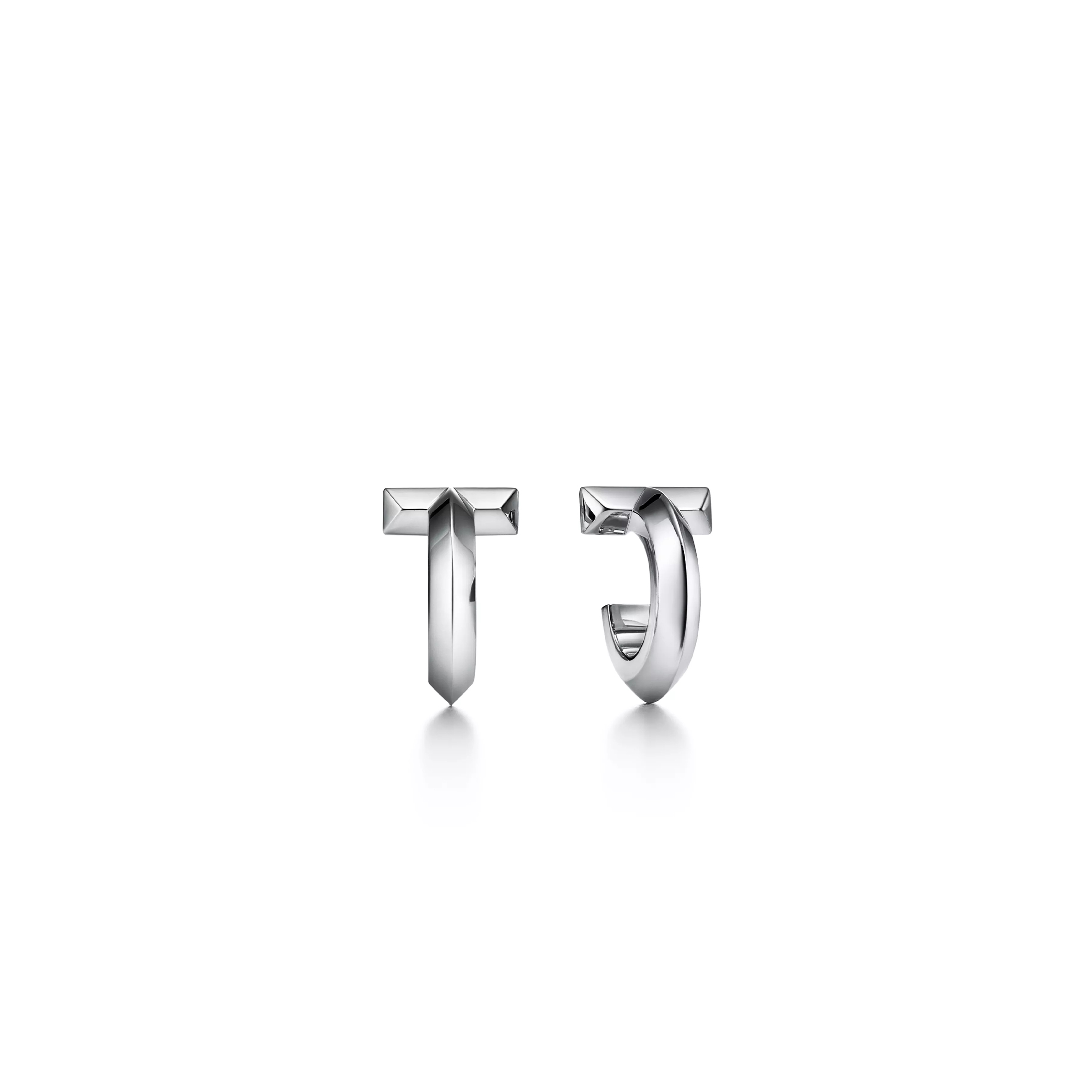 TIFFANY T T1 HOOP EARRINGS IN WHITE GOLD 70811243